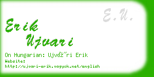 erik ujvari business card